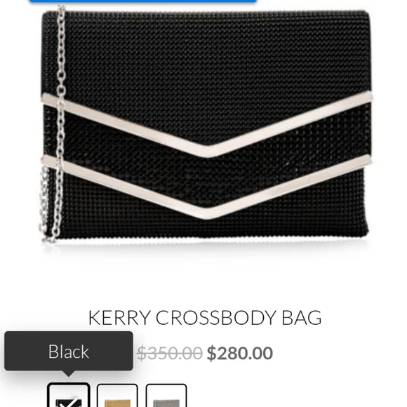 STUNNING WHITING AND DAVIS BLACK MATTE MESH CROSSBODY CLUTCH - Picture 15 of 16